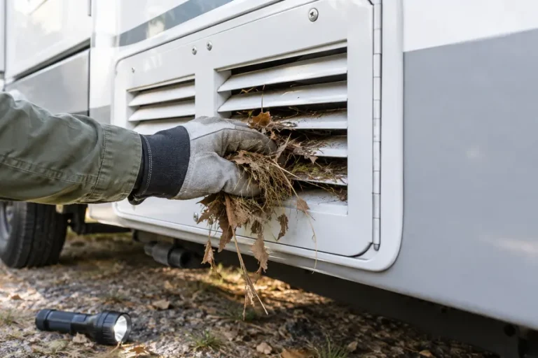 Clearing leaves from generator air vents